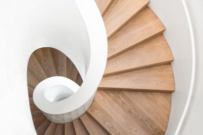 Spiral Wood Stairs